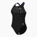 Dámske jednodielne plavky arena Flowing V Back black/navy 4