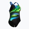 Dámske jednodielne plavky arena Bloom Swim Pro Back Lb multi black/black/blue china 3