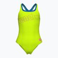Dámske jednodielne plavky arena Logo Swim Pro artic lime/blue china