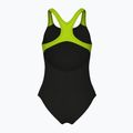 Detské jednodielne plavky arena Sound Track Swim Pro Back black/artic lime 2