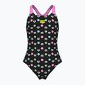 Detské jednodielne plavky arena Multiple Dot Swim Pro Back multi black/orchid