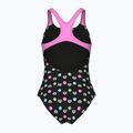 Detské jednodielne plavky arena Multiple Dot Swim Pro Back multi black/orchid 2