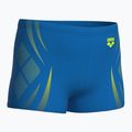 Detské plavky boxerky arena Poseidonia Swim Short blue river/artic lime 4
