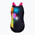 Detské jednodielne plavky arena Dots Swim Pro Back black multi/black/shocking pink