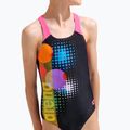 Detské jednodielne plavky arena Dots Swim Pro Back black multi/black/shocking pink 8