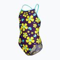Detské jednodielne plavky arena Spring Lightdrop Back plum multi/water 3