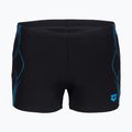 Pánske plavecké boxerky arena Graphic Swim Short black/turquoise