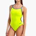 Dámske jednodielne plavky Arena Lace Back Solid artic lime/blue cosmo 8