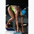 Dámske jednodielne plavky Arena Lace Back Solid artic lime/blue cosmo 10
