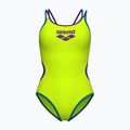 Dámske jednodielne plavky arena One Double Cross Back One Piece artic lime/plum/blue cosmo