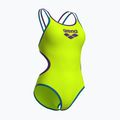 Dámske jednodielne plavky arena One Double Cross Back One Piece artic lime/plum/blue cosmo 4