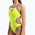 Dámske jednodielne plavky arena One Double Cross Back One Piece artic lime/plum/blue cosmo 8