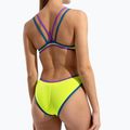 Dámske jednodielne plavky arena One Double Cross Back One Piece artic lime/plum/blue cosmo 9