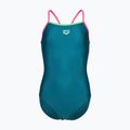 Detské jednodielne plavky arena Light Drop Solid deep teel/shocking pink/verbena