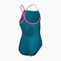 Detské jednodielne plavky arena Light Drop Solid deep teel/shocking pink/verbena 4