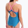 Detské jednodielne plavky arena Light Drop Solid deep teel/shocking pink/verbena 9