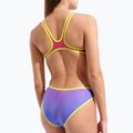 Dámske jednodielne plavky arena One Shaded Print Tech One Back bright coral royal multi/soft green 9