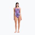 Dámske jednodielne plavky arena Earth View Xcriss Cross pink multi/very fuchsia 2