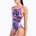 Dámske jednodielne plavky arena Earth View Xcriss Cross pink multi/very fuchsia 4