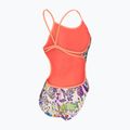 Dámske jednodielne plavky arena Painting Lace Back multi/bright coral 4
