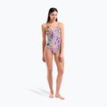 Dámske jednodielne plavky arena Painting Lace Back multi/bright coral 6