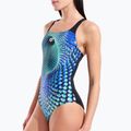 Dámske jednodielne plavky arena Peacock Swim Pro Back multi green/black 4