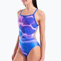 Dámske jednodielne plavky arena Earth Challange Back neon blue multi/neon blue/neon blue 4