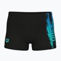 Chlapčenské plavecké boxerky arena Loud Swim Short black/black multi