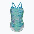 Dámske jednodielne plavky arena Snake Skin Challenge blue cosmo multi/blue cosmo