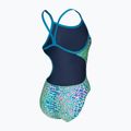 Dámske jednodielne plavky arena Snake Skin Challenge blue cosmo multi/blue cosmo 4