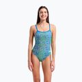 Dámske jednodielne plavky arena Snake Skin Challenge blue cosmo multi/blue cosmo 5
