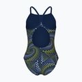Detské jednodielne plavky arena Fireflow Lightdrop Back navy/team navy yellow 2