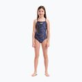 Detské jednodielne plavky arena Fireflow Lightdrop Back navy/team navy yellow 6