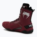 Venum Elite Boxerská obuv vínna lesklá/strieborné logo 3
