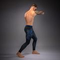 Pánske tréningové legíny Venum Thunder Dragon Spats Black/Royal Blue 4
