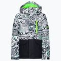 Detská snowboardová bunda Quiksilver Mission Printed Block black-white EQBTJ03147