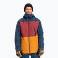 Pánska snowboardová bunda Quiksilver Sycamore tmavomodro-červená EQYTJ3335