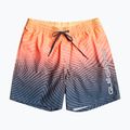 Pánske plavecké šortky Quiksilver Everyday Warped Logo Volley 17" námornícka modrá a oranžová EQYJV04000-BSL6