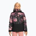 Detská snowboardová bunda ROXY Silverwinter Girl true black pansy pansy