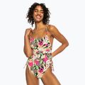 Dámske jednodielne plavky ROXY Printed Beach Classics Lace UP anthracite palm song s 2