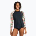 Dámsky longsleeve na plávanie  ROXY Lycra Printed anthracite palm song s 2