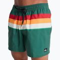 Pánske plavecké šortky Quiksilver Everyday Printed Volley 15" forest outside stripe 7