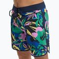 Pánske plavecké šortky Quiksilver Surfsilk Scallop 18" dark navy interact floral 7