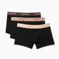 Lacoste boxerky 5H3401 3 páry black/biscuit/baguette