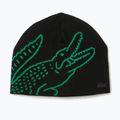 Zimná čiapka Lacoste RB3021 black/fluorine green