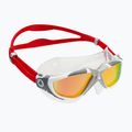 Titánová plavecká maska Aquasphere Vista biela/strieborná/zrkadlovo červená MS5050915LMR