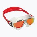 Titánová plavecká maska Aquasphere Vista biela/strieborná/zrkadlovo červená MS5050915LMR 8