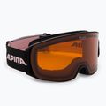 Lyžiarske okuliare Alpina Nakiska black/rose matt/orange