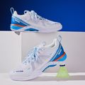 Pánska bedmintonová obuv VICTOR S82III AF white/myconos blue 4