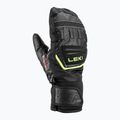 Detské lyžiarske rukavice LEKI WCR Team 3D Junior Mitt black/ ice lemon 8